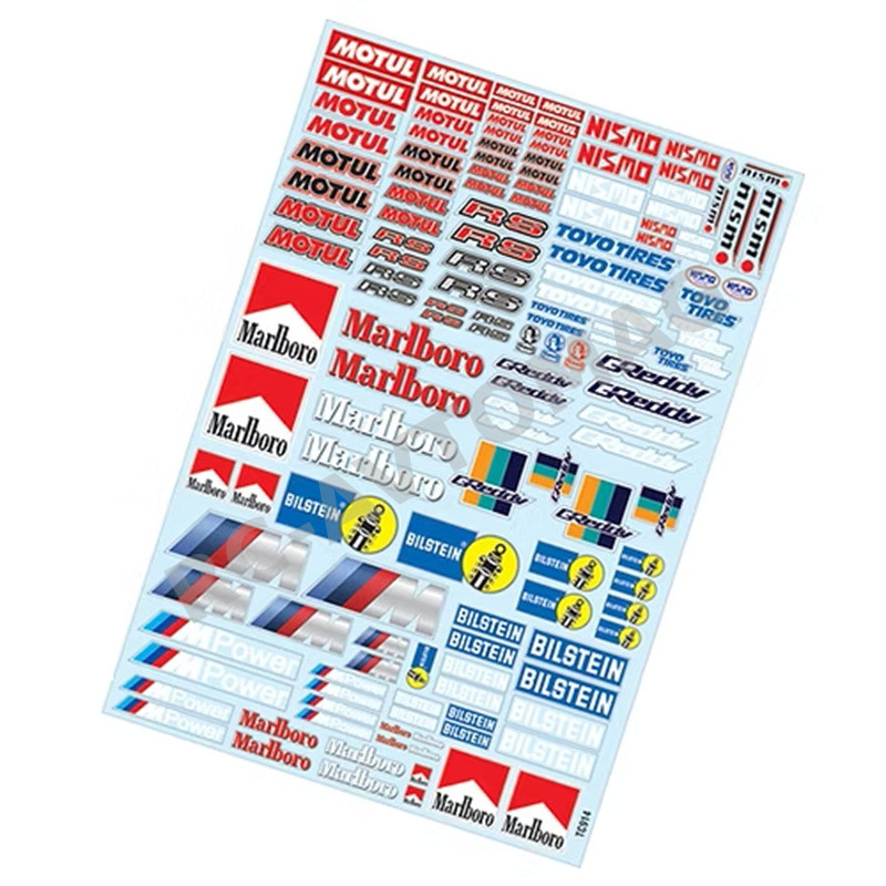 Наклейки TeamC (#TC914)  1/10 Motul Sticker, A4