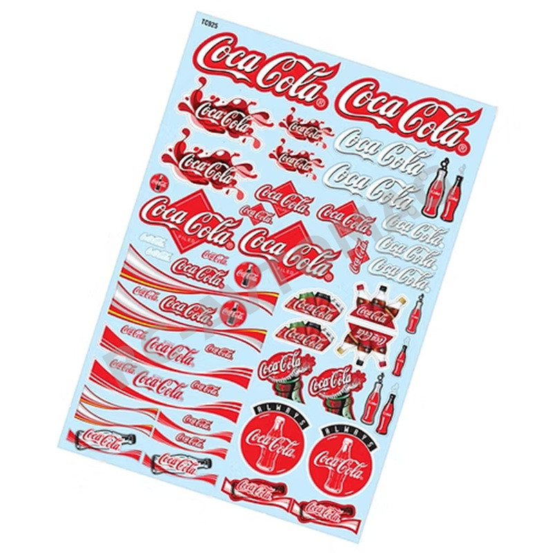 Наклейки TeamC (#TC925) 1/10 Coca Cola Sticker, A4