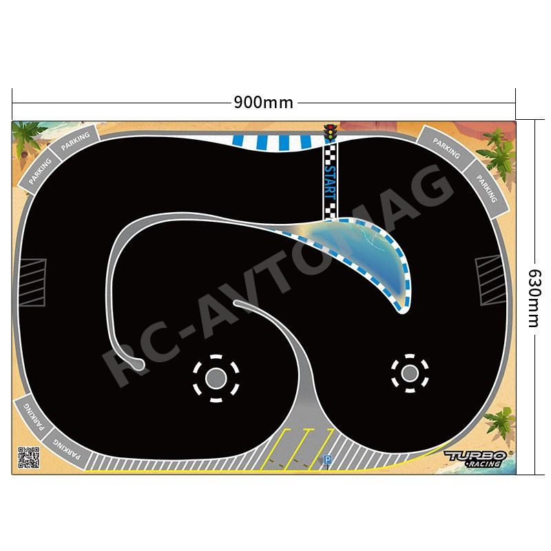 Трасса для дрифта TurboRacing (#760260) Drift Сar Race Track Mat 1/76