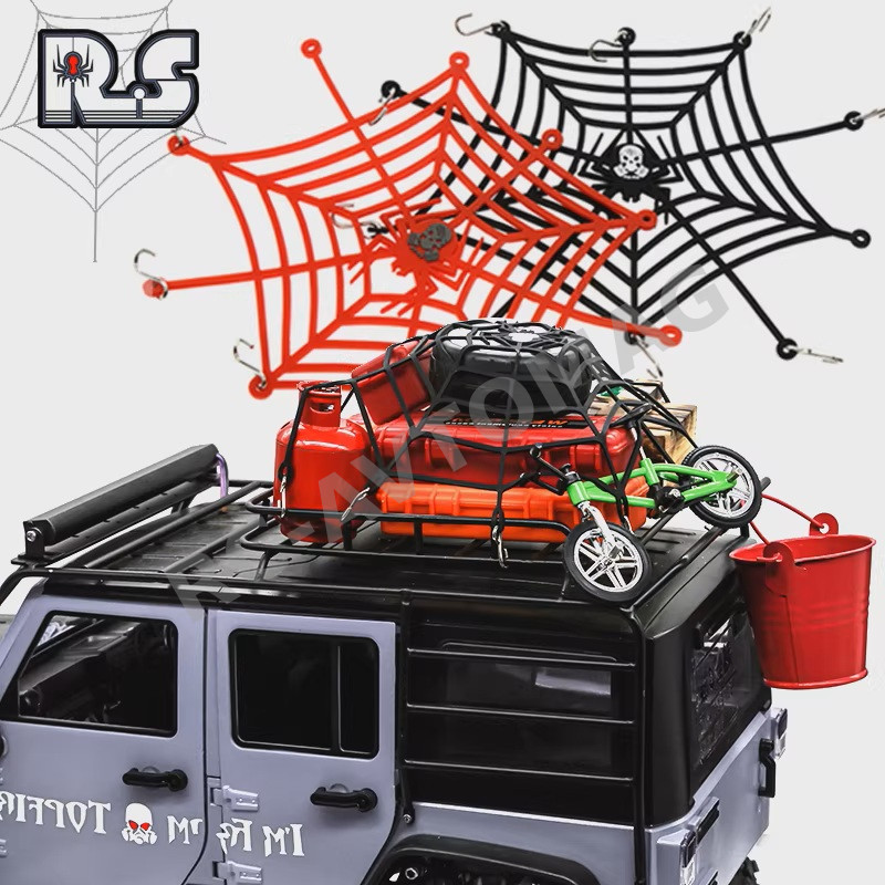 Сетка для багажника RedSpider (#R30) 1/10 RC Crawler Scale Accessory Luggage Net 170mm x 160mm Red
