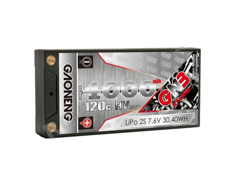 Аккумулятор Li-Po GAONENG (#GNB40002S120iHV) GNB Shorty Lipo 4000MAH 2S 7.6V 120C