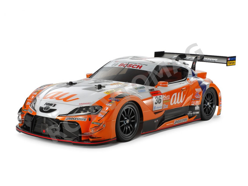 Радиоуправляемая шоссейная модель Tamiya (#58703) 1/10 SCALE R/C 4WD HIGH PERFORMANCE RACING CAR au TOM'S GR Supra (TT-02 CHASSIS)