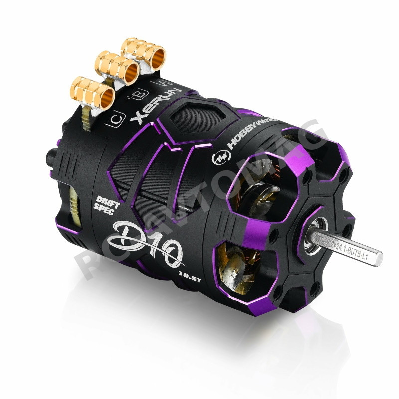 Бесколлекторный сенсорный двигатель HobbyWing (#30401136) XERUN-D10-10.5T-Purple