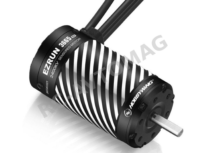 Бесколлекторный сенсорный двигатель HobbyWing (#30402604) EZRUN-3665SD-2400KV-BLACK-G3