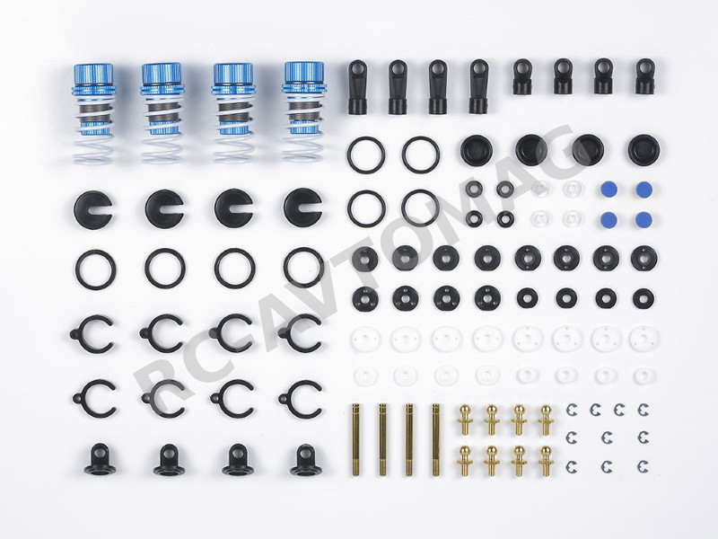 Амортизаторы Tamiya (#42102) TRF Special Blue Damper Set Hard Black Coating Tt-01 TB EVO TRF415