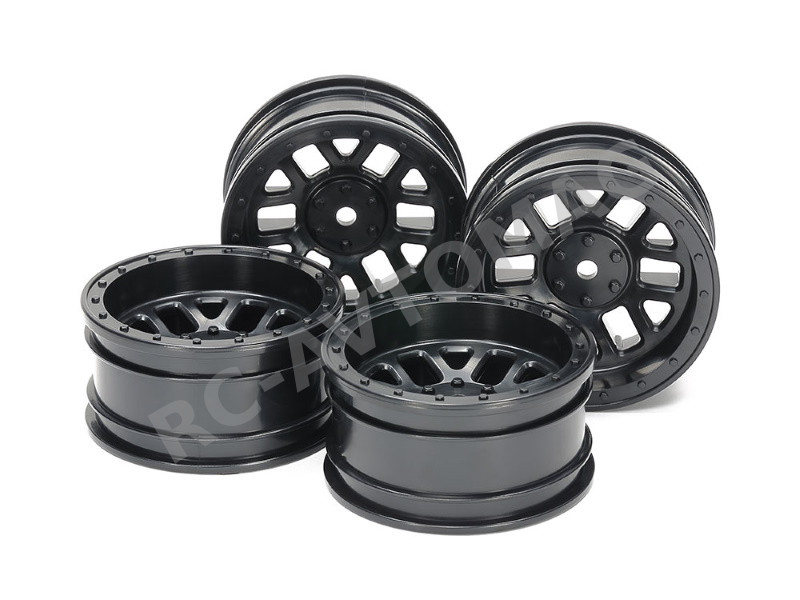 Диски Tamiya (#51686) CC-02 12-SPOKE WHEELS (26mm WIDTH, OFFSET +6) (BLACK) 4PCS