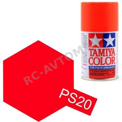 Краска Tamiya (#PS-20) Fluorescent Red