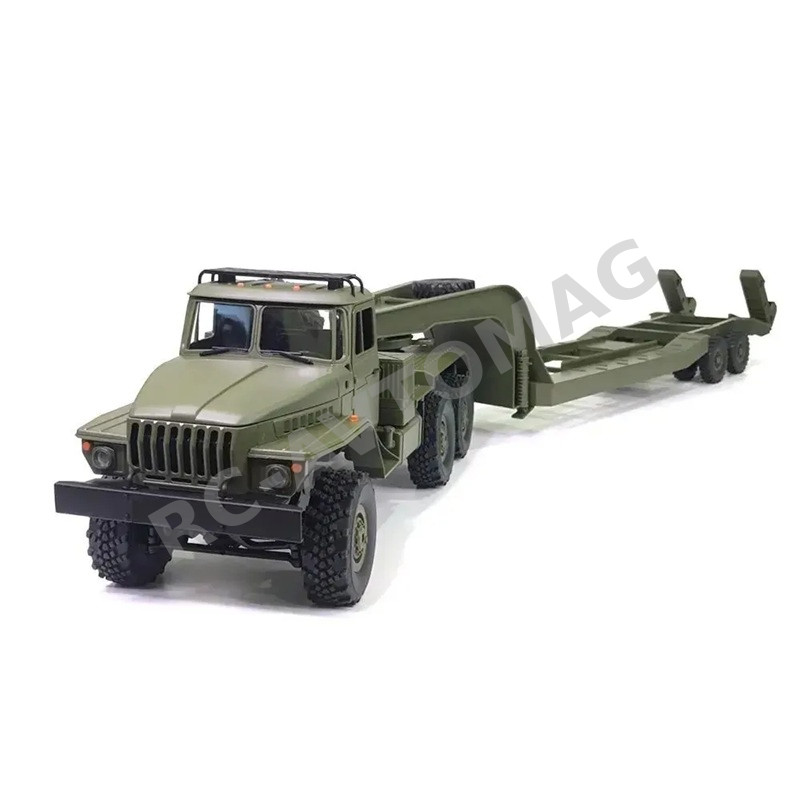 Радиоуправляемый грузовик WPL (#SG-B-36-3-MG) грузовик URAL с тралом RTR 1:16