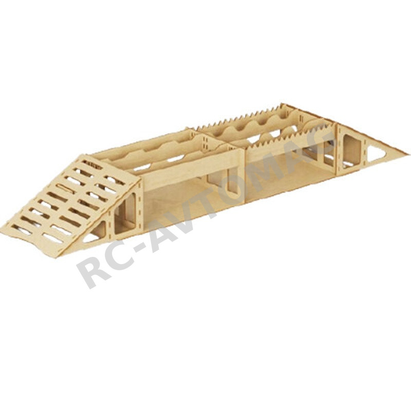 Полоса припятствий из дерева RC-Avtomag (#AV-TL01012) High Density Wood Board Climaing Car Props Z 89*18.2*11 см