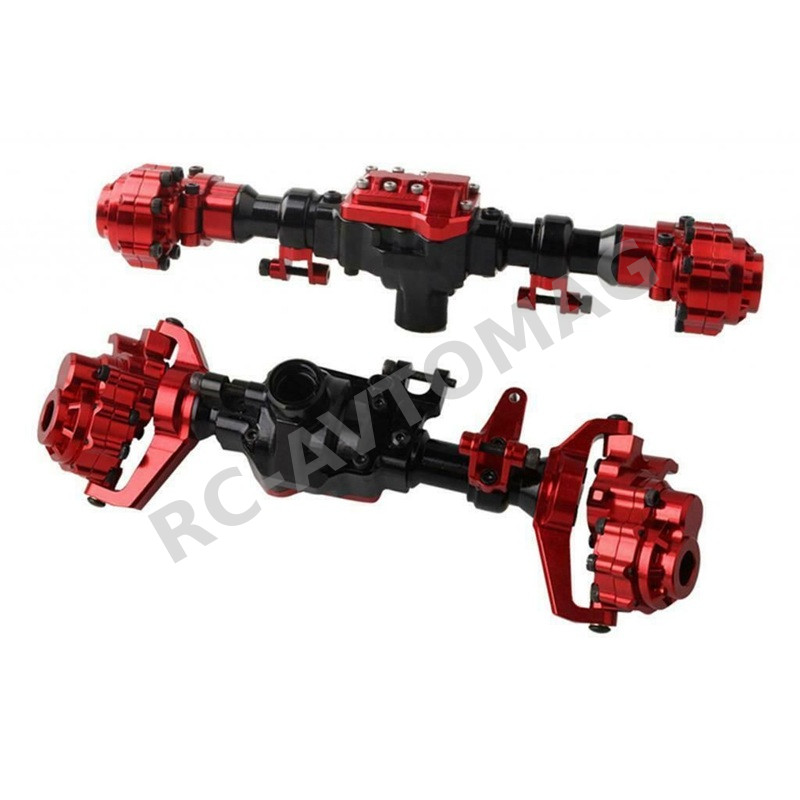 Корпус моста металлический перед/зад TRX-4 RC-Avtomag (#AV-UP04003) Aluminum Alloy Front Axle and Rear Axle for 1:10 TRX4 RC Crawler Car (Red) 2pcs