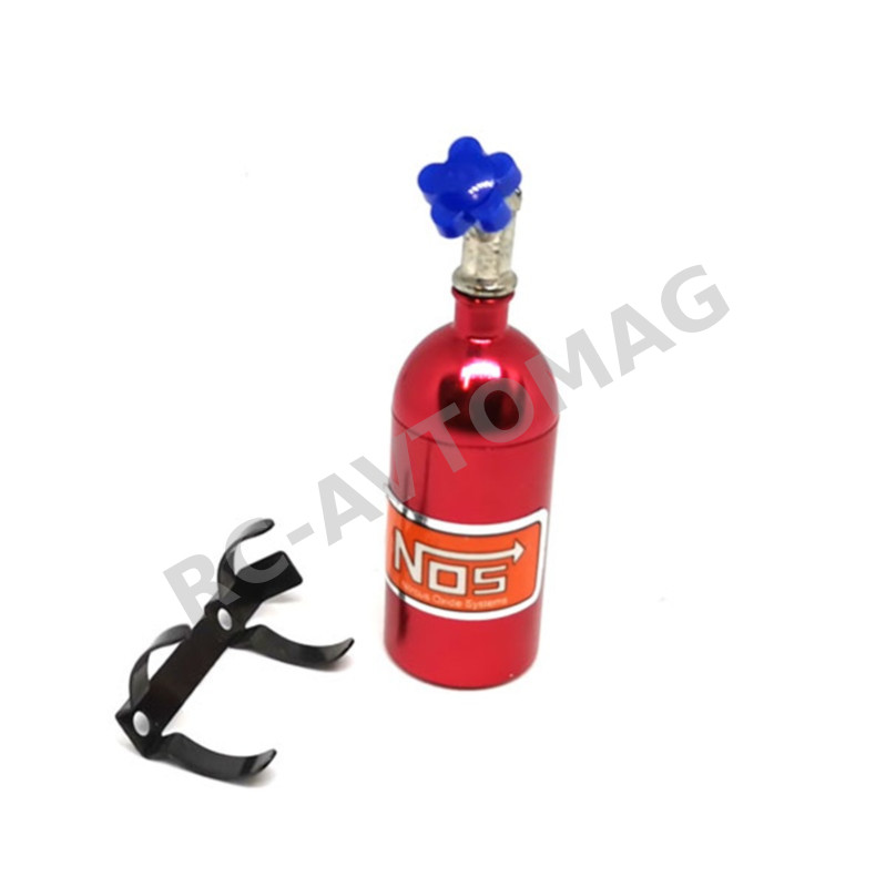 Имитация закиси азота масштабная 1/10 RC-Avtomag (#AV-SM01008) Aluminum Nos Nitrous Oxide Balance Weight Bottle 1/10