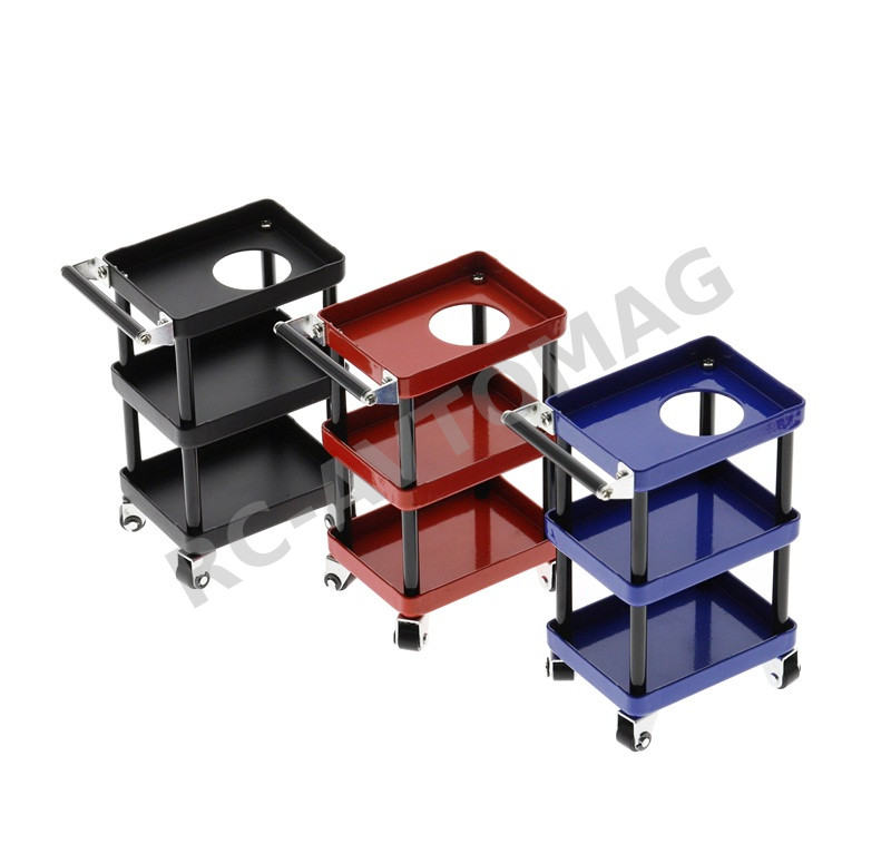 Декоративная алюминиевая стойка для инструментов 1/10 RC-Avtomag (#AV-SM09002) Aluminum RC Tool Rack 3 Shelves Small Size