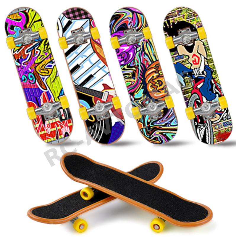 Декоративный скейт-борд для пальцев 1/10 RC-Avtomag (#AV-SM09007) RC Model Decorative Skateboard 9.5x2.5x1.8cm Plastic board Zinc Alloy Braket