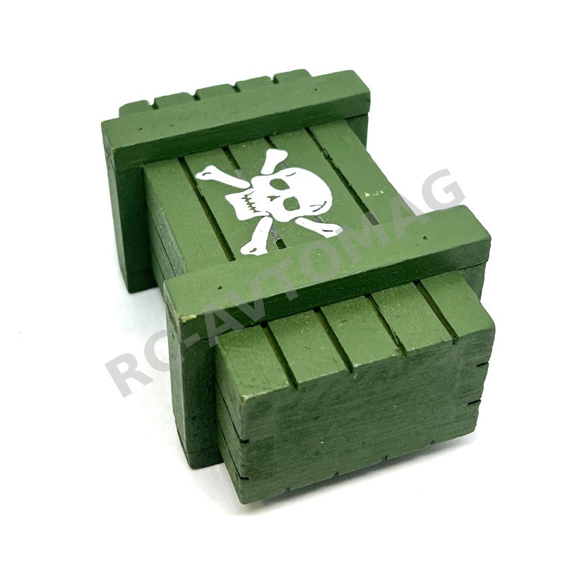Декоративная деревянный ящик 1/10 RC-Avtomag (#AV-CW03037) Wooden Box Decorative Accessory for 1/10 RC Crawler