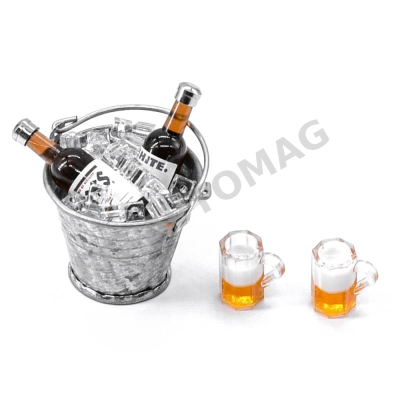 Декоративное миниатюрное ведерко для льда RC-Avtomag (#AV-EL06018) Mini Ice Bucket, Beers and Ice Cube Decoration