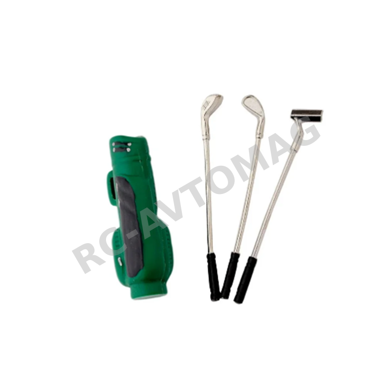 Декоративная мини-клюшки для гольфа с сумкой RC-Avtomag (#AV-EL06024) 1/12 Dollhouse Miniature Accessories Mini Golf Clubs with Bag Model Toys for Doll House Decoration