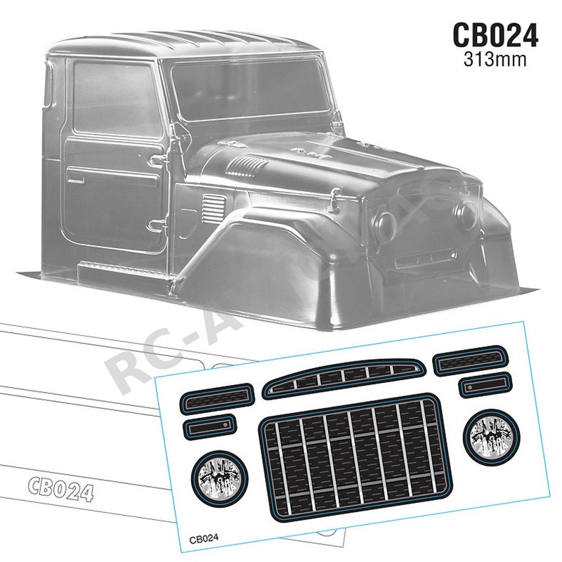 Кузов TeamC (#CB024) 1/10 Crawler Truck Head BJ40, 313mm