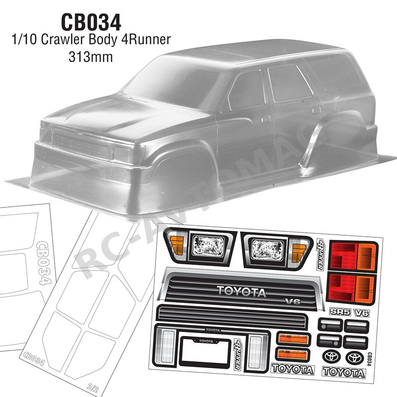 Кузов TeamC (#CB034)  1/10 Crawler Body 4Runner, 313mm