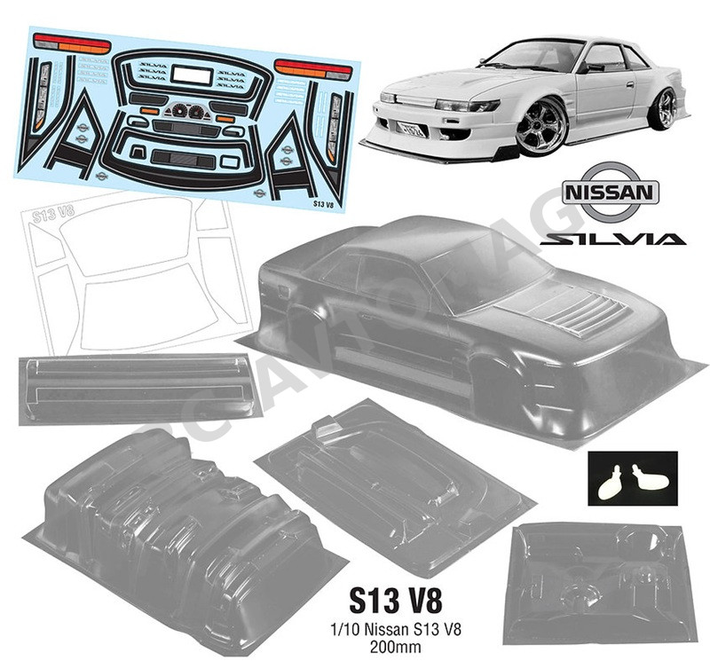 Кузов TeamC (#TCS13) 1/10 Nissan S13 V8, 200mm