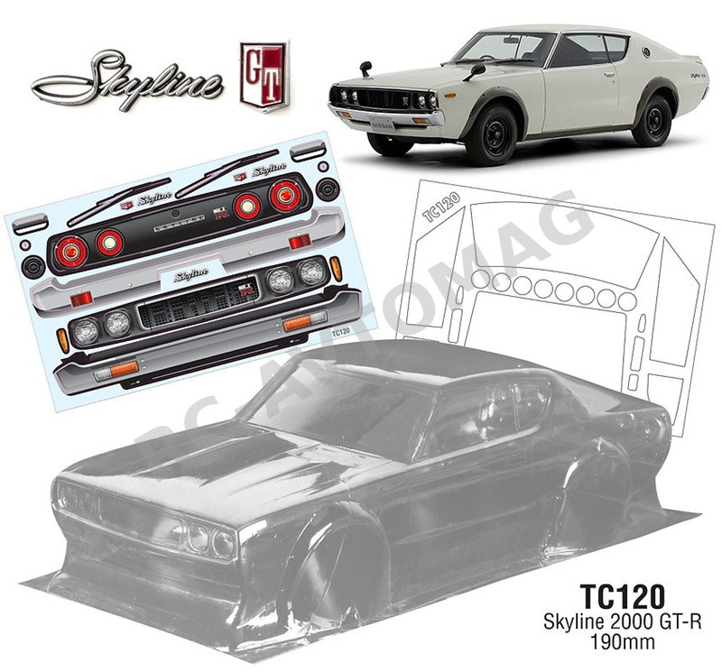 Кузов TeamC (#TC120) 1/10 Nissan Skyline 2000, 190mm