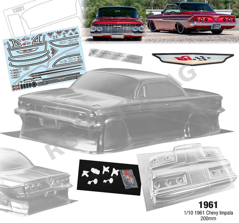 Кузов TeamC (#TC1961) 1/10 Chevy Impala, 200mm