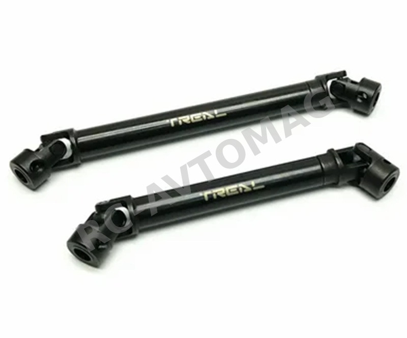 Кардан телескопический RC Turn (#RTUP021B01) Hardened Steel Center Driveshaft CVD Set with 4pcs M4 Screw Shaft for SCX10 II  95-130mm / 118-170mm 2pcs/set