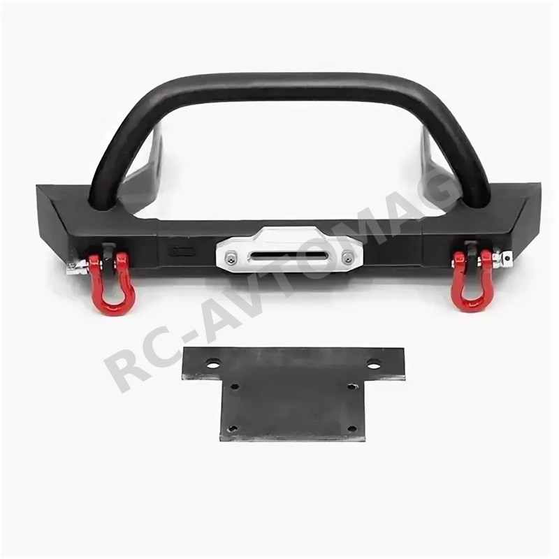 Бампер передний RCTurn (#SX10IIIA10) Metal Quad Front Bumper Set for SCX10 III - Black