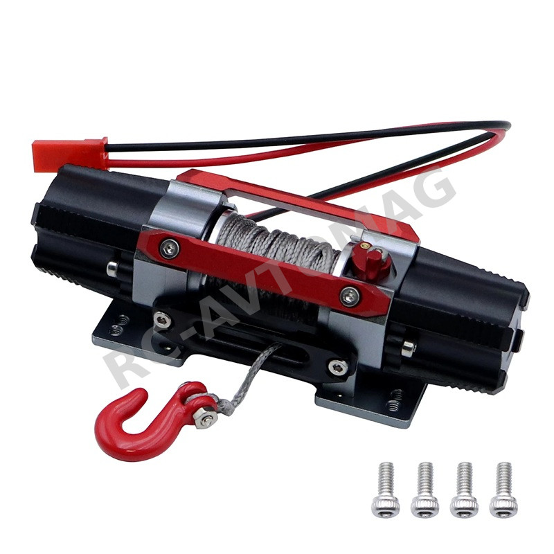 Лебёдка RCTurn (#RTSM24L01) Metal Scale Winch with Dual Motor for 1/8 1/10 RC Crawler Car - Black