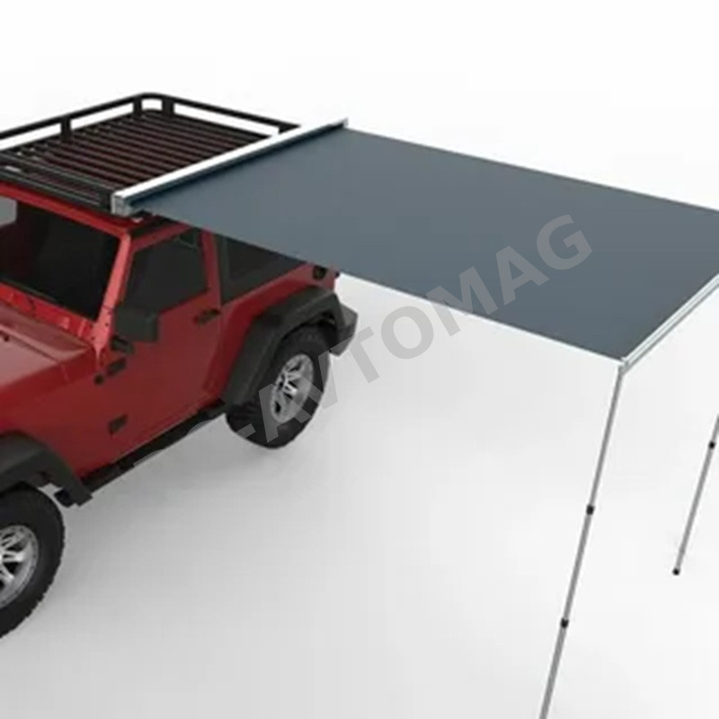 Масштабный выдвижной боковой тент RCTurn (#RTSM05C1) Alloy Scale Accessory Retractable Side Awning Tent for 1/10 RC Crawler - Black