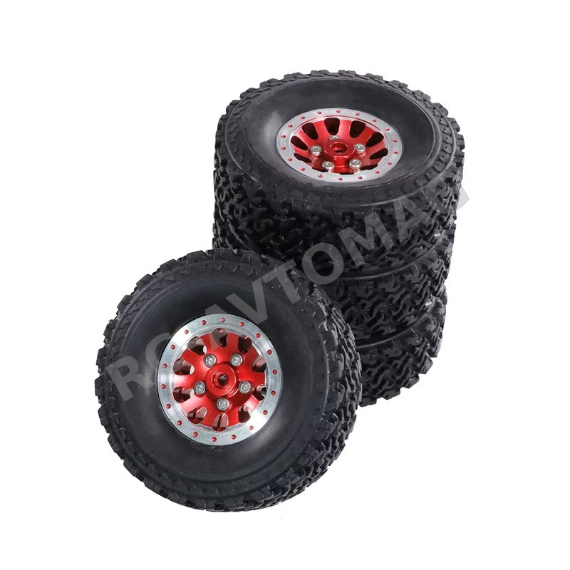 Колеса внедорожные Off-Road RC-Avtomag (#RV-CW121416) Crawler Tires with Plastic Rims for 1/14 RC Crawler 65x20mm 4pcs/set