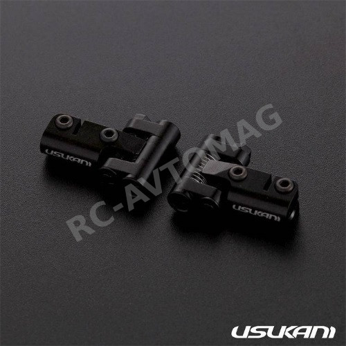 Рычаги передние верхние Usukani V2 Front upper arm set/0-5mm Adjustable Caster/2pcs-2.5mm (BLACK)