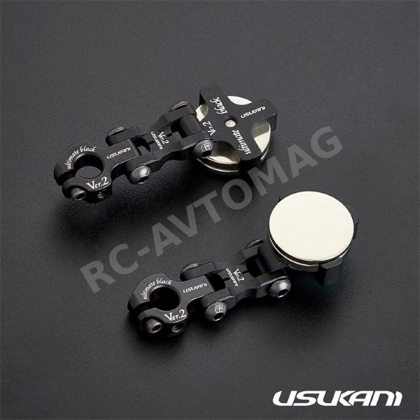 Крепление кузова магнитное Usukani (#US88128)/Ver 2.0 AL Magnet Body Mount /2pcs (Ultimate Black)