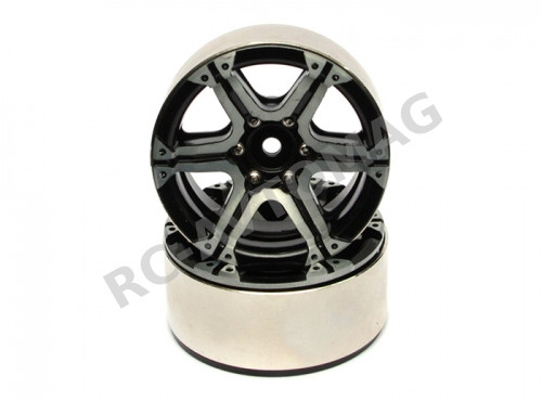 Диски бедлоки для краулеров/трофи Team Raffee Co. (#BRW760916) EVO 1.9 High Mass Beadlock Aluminum Wheels Twin-6A (2)