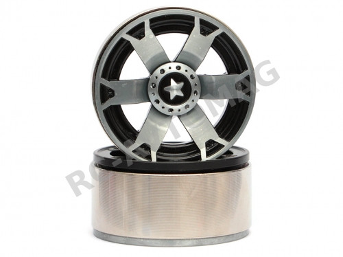Диски бедлоки для краулеров/трофи Team Raffee Co. (#BRW760902) EVO 1.9 High Mass Beadlock Aluminum Wheels Star - 6B (2/Set)