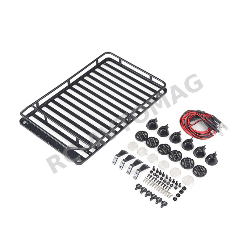 Багажник на крышу масштабный RC-Avtomag (#AV-RCZ237037) 1/10 RC Rock Crawler Accessories Metal Mesh Wire Luggage Tray Type C 23.7cm X 15.6cm X 3.7cm
