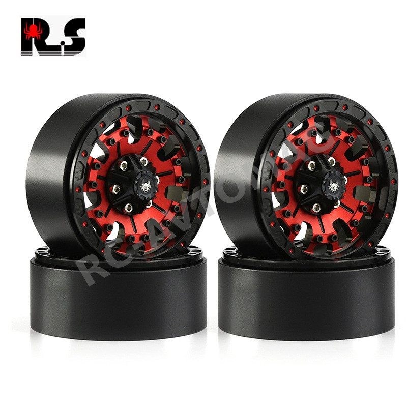 Диски бедлоки  Red Spider (#R98RED) бэдлоки 1.9″ для краулеров Axial SCX10 / TRX4/ 90046 Fury R98