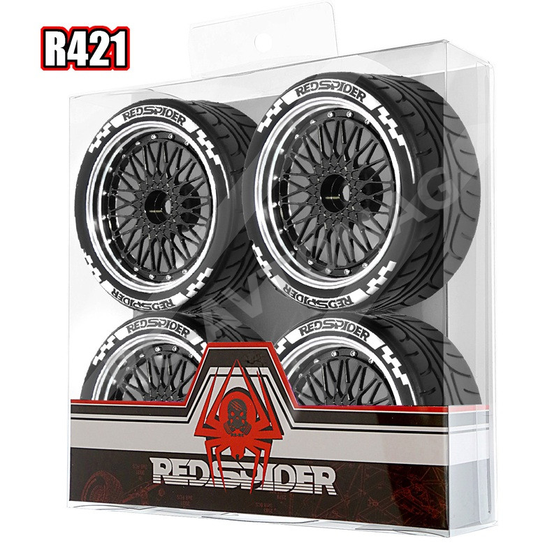 Колеса дрифт Red Spider (#R421BK) колеса для RC моделей 1/10 для контролируемых заносов и точной траектории