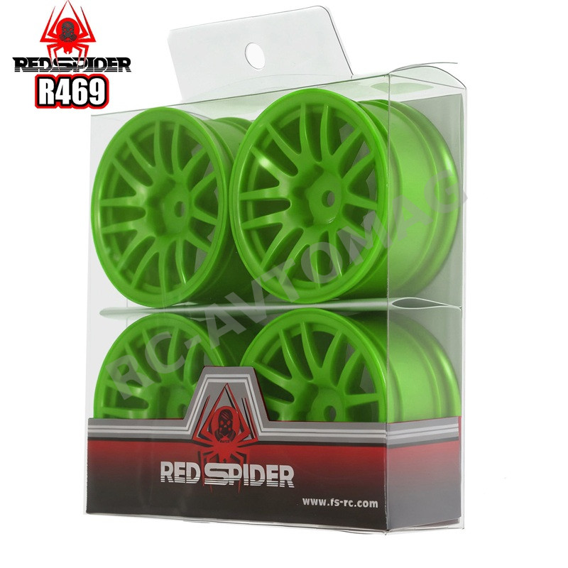 Диски Red Spider (#R469GR) литье для шоссейных, дрифт моделей в масштабе 1/10