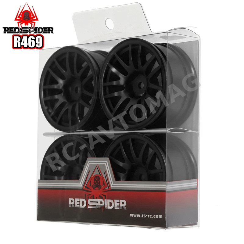 Диски Red Spider (#R469BK) литье для шоссейных, дрифт моделей в масштабе 1/10