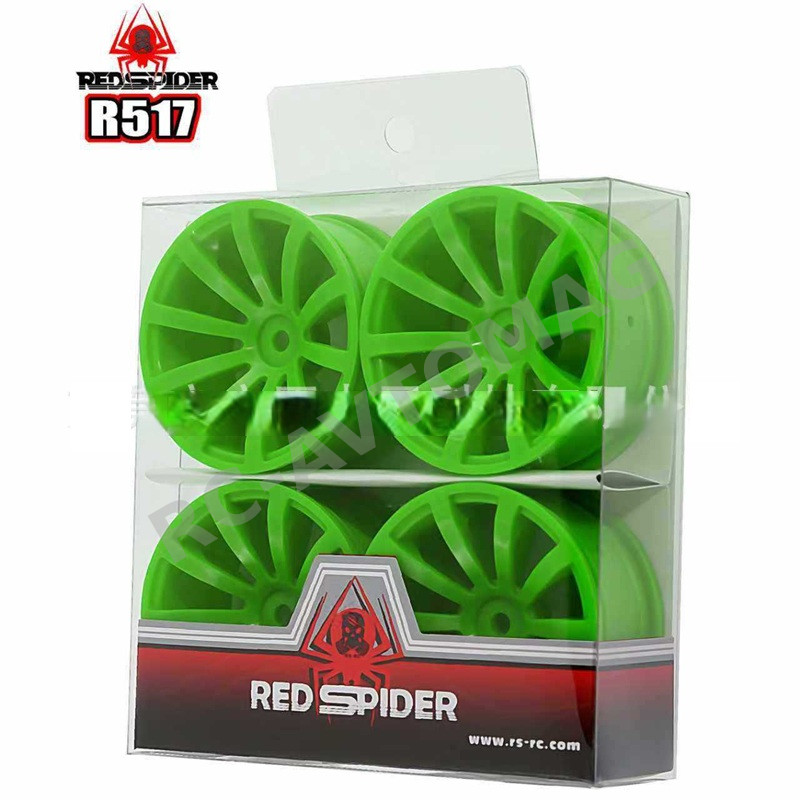 Диски Red Spider (#R517GR) литье для шоссейных, дрифт моделей в масштабе 1/10