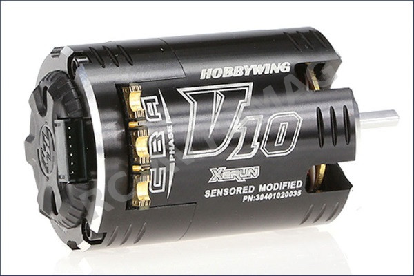 Бесколлекторный сенсорный двигатель Hobby Wing (#XERUN V10/8.5T) XERUN V10 Competition Motor 8.5T