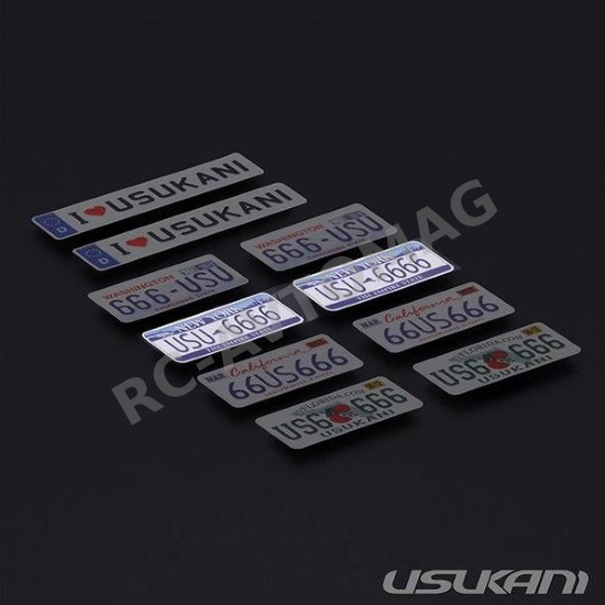Номера декоративные Usukani (#US88155) 3D License Plate Sticker (USU-6666)/2pcs