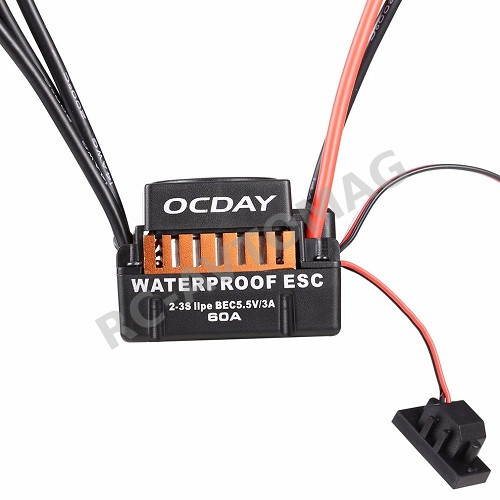 Бесколлекторный регулятор скорости OCDAY (#OCDAYWP60A) Waterproof ESC 60A