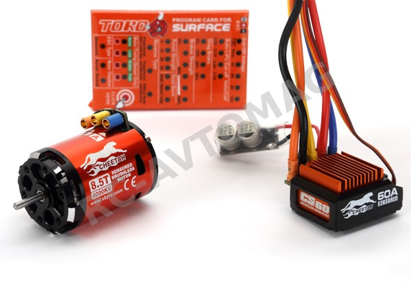 Комбо-набор Sky RC (#SK-300058-01) Cheetah 1/10th 60A 8.5T 4000kV Sensored Combo Set