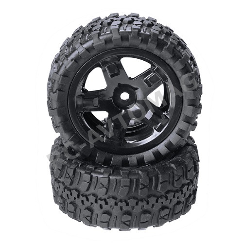 Колеса Remo Hobby (P6971) Tires Assembly 1/16 RC Car Parts For Truggy, Buggy, Short Course