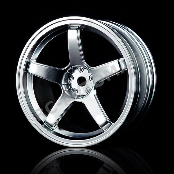 Диски MST (#102017FS) Flat Silver 5 Spokes Wheel (+3) (4P)