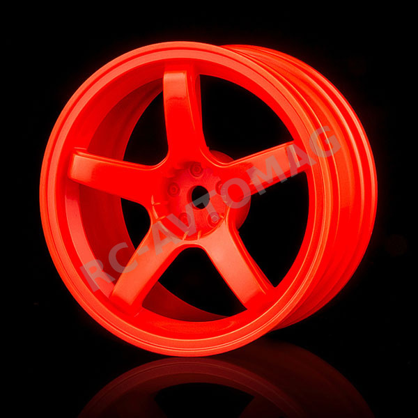 Диски MST (#102017O) Orange 5 spokes wheel (+3) (4P)