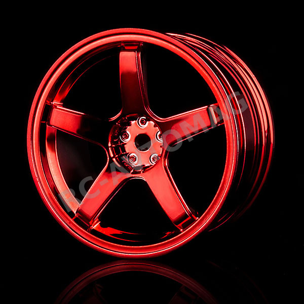 Диски MST (#102017R) Red 5 Spokes Wheel (+3) (4P)
