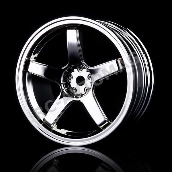 Диски MST (#102017S) Silver 5 Spokes Wheel (+3) (4P)