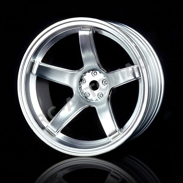 Диски MST (#102020FS) Flat silver 5 spokes wheel (+11) (4)